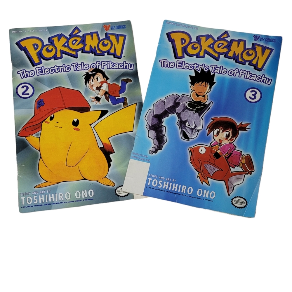 📖 3 for $15 📖 Pokémon manga: The Electric Tale of Pikachu vol 2 & 3 (19